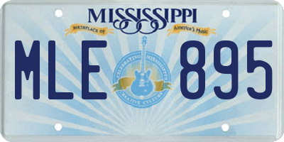 MS license plate MLE895