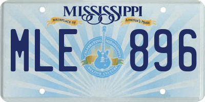 MS license plate MLE896