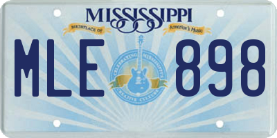 MS license plate MLE898