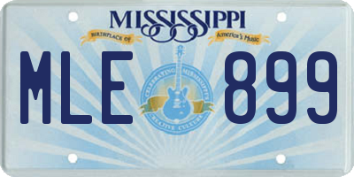 MS license plate MLE899