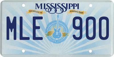 MS license plate MLE900