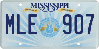 MS license plate MLE907