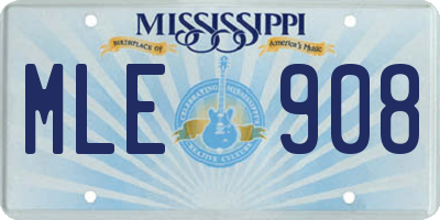 MS license plate MLE908