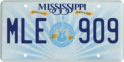 MS license plate MLE909