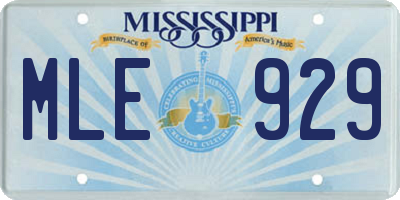 MS license plate MLE929