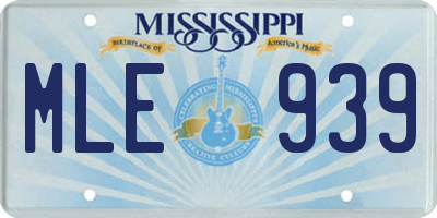 MS license plate MLE939
