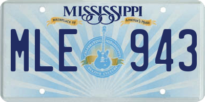 MS license plate MLE943