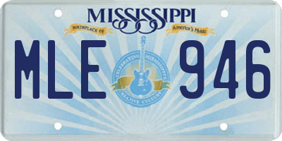 MS license plate MLE946