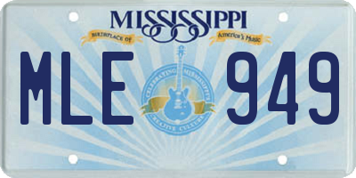 MS license plate MLE949