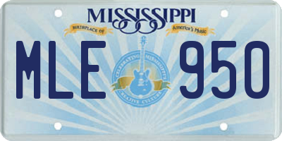 MS license plate MLE950