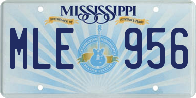 MS license plate MLE956