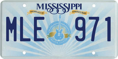 MS license plate MLE971