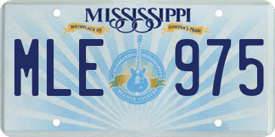 MS license plate MLE975