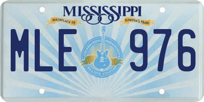 MS license plate MLE976