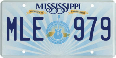 MS license plate MLE979
