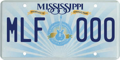 MS license plate MLF000