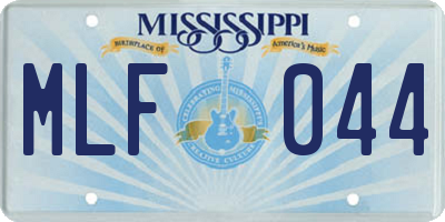 MS license plate MLF044