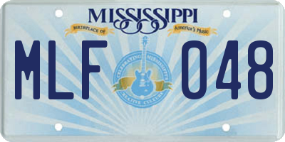 MS license plate MLF048