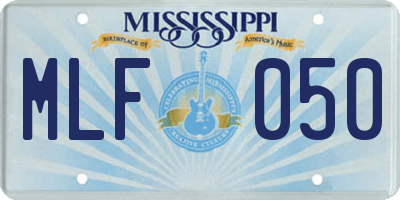MS license plate MLF050