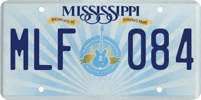 MS license plate MLF084