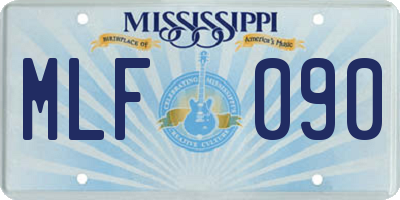 MS license plate MLF090