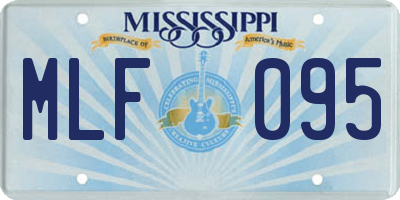 MS license plate MLF095