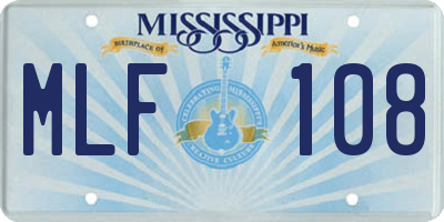 MS license plate MLF108