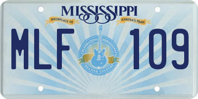 MS license plate MLF109