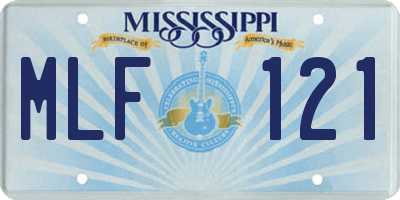 MS license plate MLF121