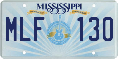 MS license plate MLF130