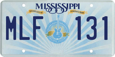 MS license plate MLF131