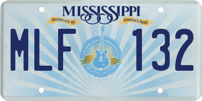 MS license plate MLF132