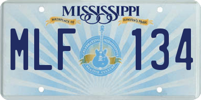 MS license plate MLF134