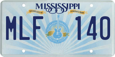 MS license plate MLF140