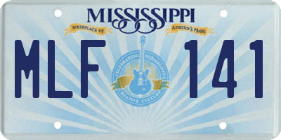 MS license plate MLF141