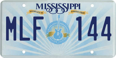 MS license plate MLF144