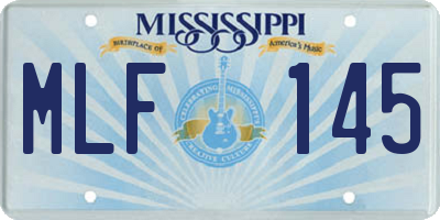 MS license plate MLF145