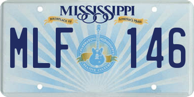 MS license plate MLF146