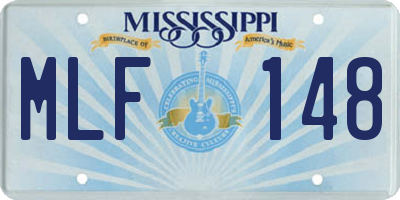 MS license plate MLF148