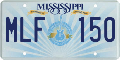 MS license plate MLF150