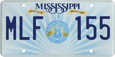 MS license plate MLF155