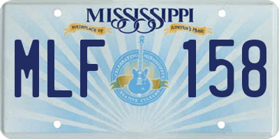 MS license plate MLF158