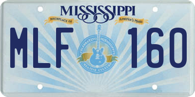 MS license plate MLF160