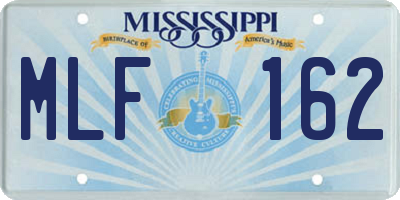 MS license plate MLF162