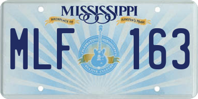 MS license plate MLF163