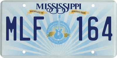 MS license plate MLF164