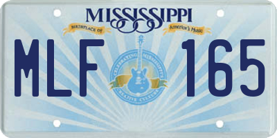 MS license plate MLF165