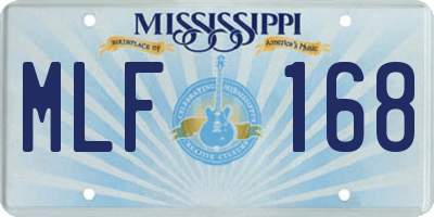 MS license plate MLF168