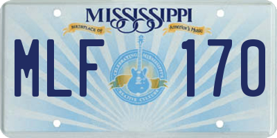 MS license plate MLF170
