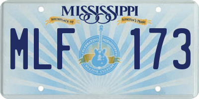 MS license plate MLF173
